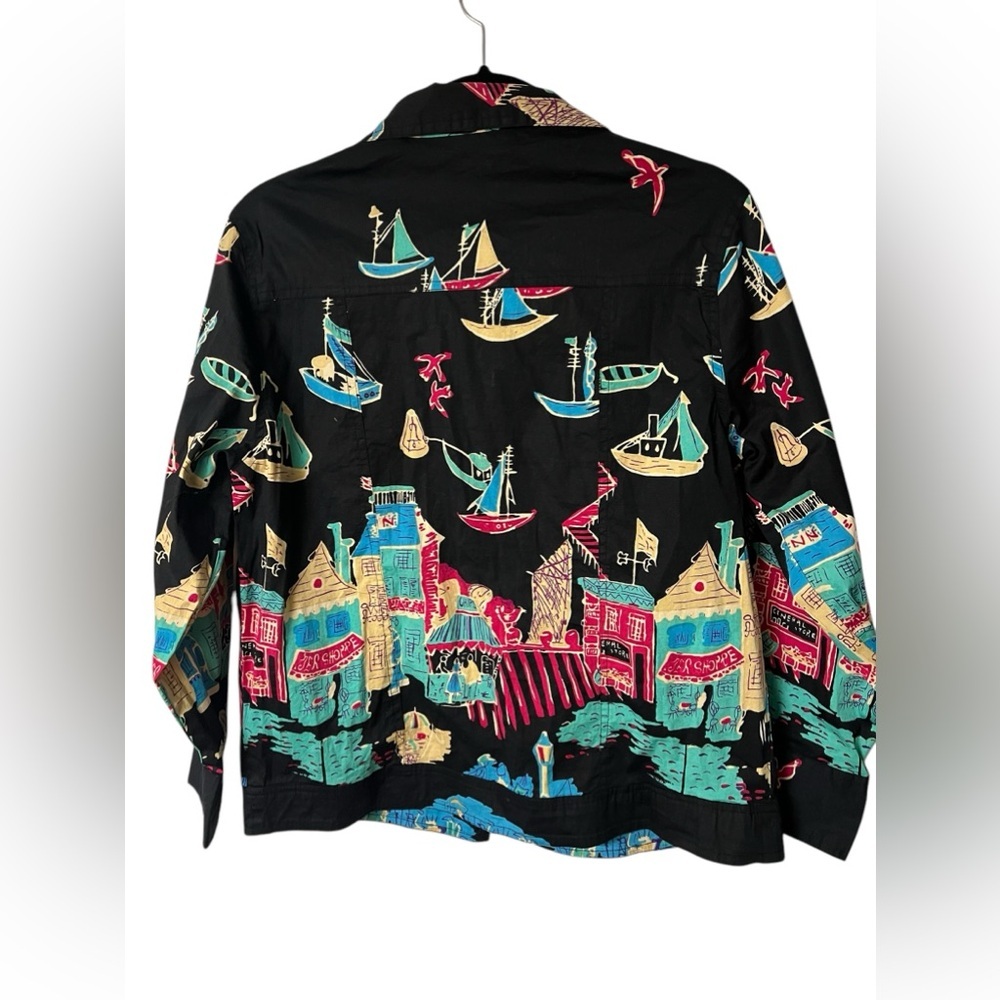 Phool Multicolored Cityscape Button Down Shirt Si… - image 2